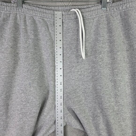 Mens Vintage Fruit of the Loom Fleece Gray Jogger Sweatpants Cotton Polyester XL - Picture 4 of 9